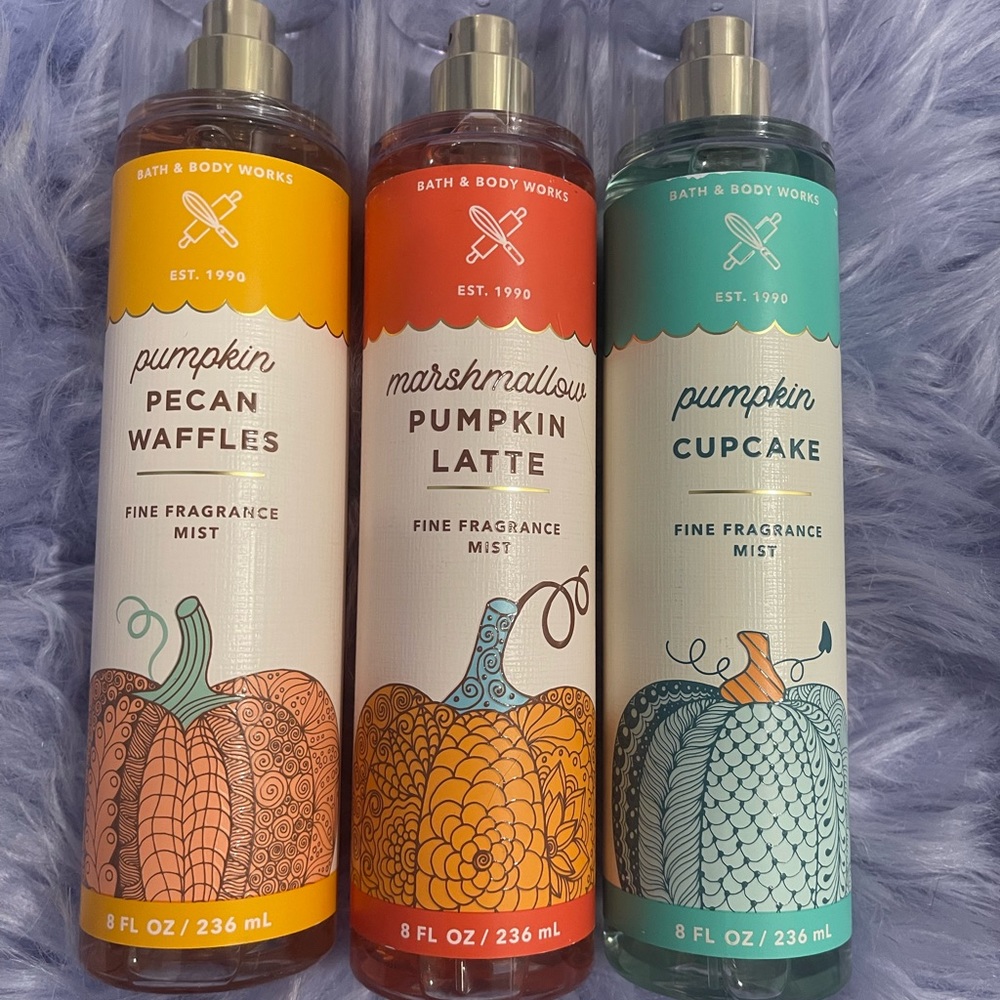Bath and Body Works Pumpkin Mists lot of 3